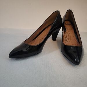 Sofft Black Patent Leather Heels